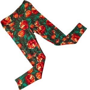 LulaRoe One Size Floral Stretchy Buttery Soft Leggings